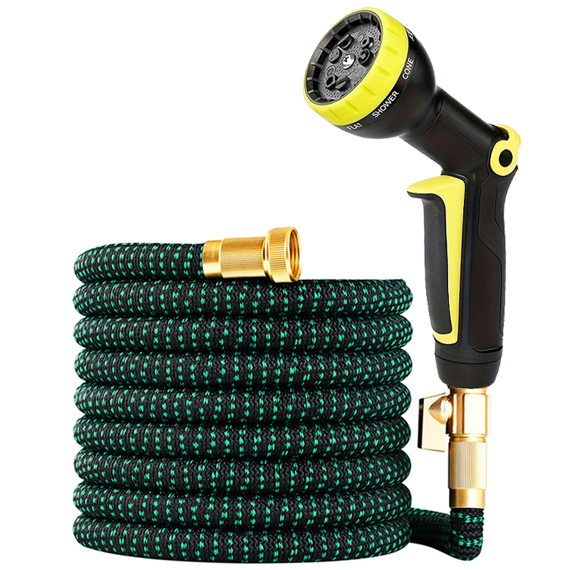 Flexible Hose Braided - 25/50/75/100FT Heavy-Duty Expandable Water Pipe, Quick