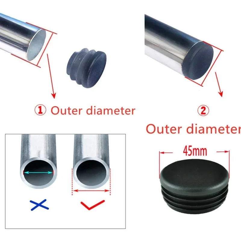 Black Round Pipe Plug 10-60mm  - Plastic Pipe Clip ulasan dan harga