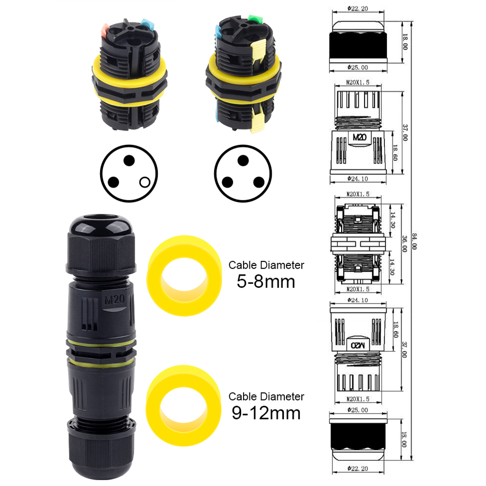 1PCS IP68 M20 Adapter Wire Con - Push Fit Connector ulasan dan harga