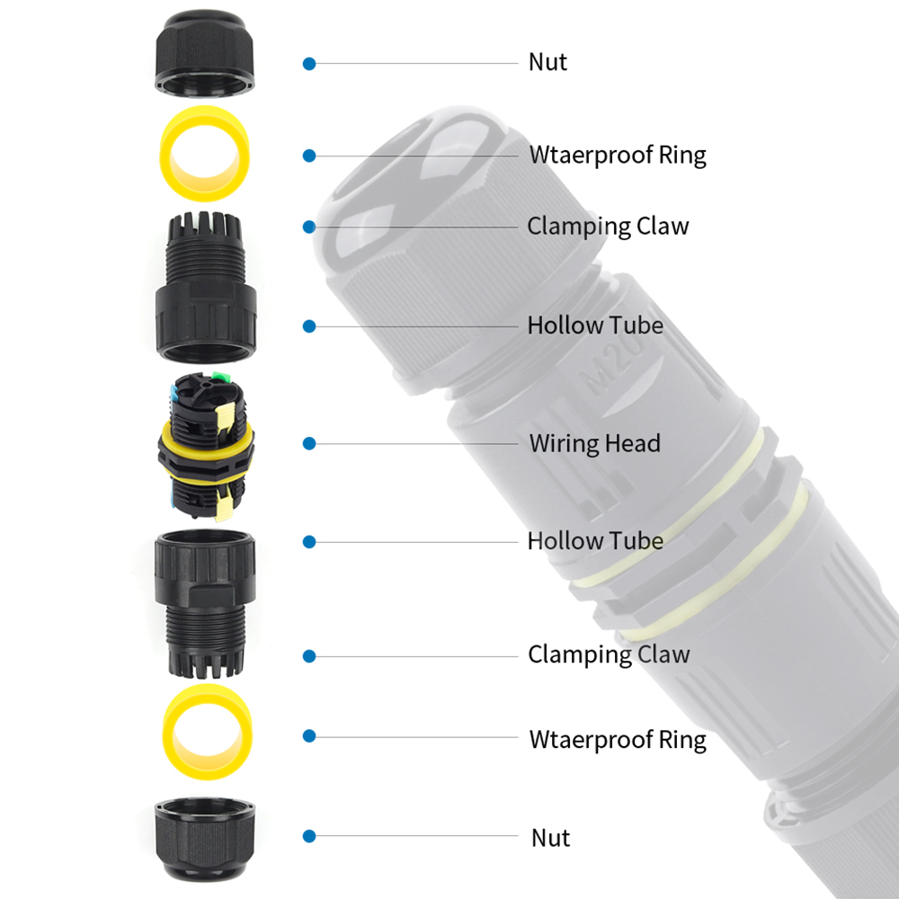 1PCS IP68 M20 Adapter Wire Con - Push Fit Connector ulasan dan harga