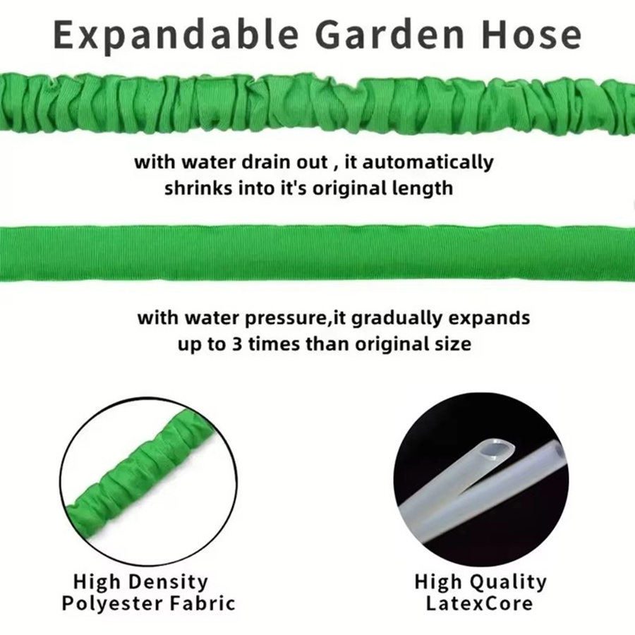 25FT-100FT Garden Hose Expanda - Flexible Hose Braided ulasan dan harga
