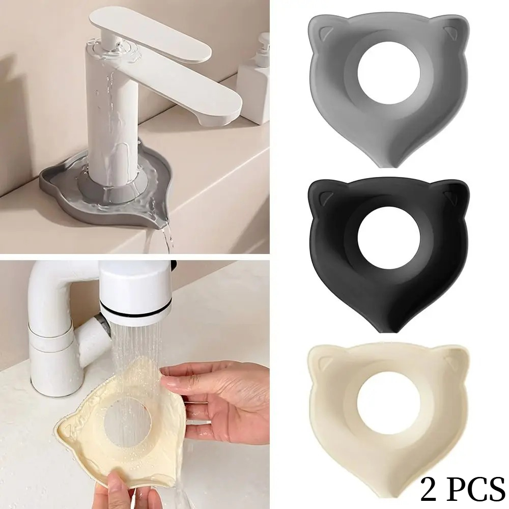 2pcs Creative Cat-Shaped Drain - Silicone Tap Washer ulasan dan harga
