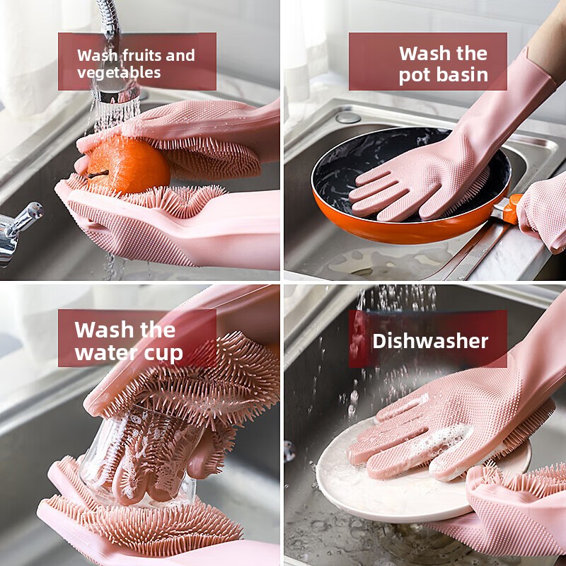 Silicone Dishwashing Gloves, M - Silicone Tap Washer ulasan dan harga