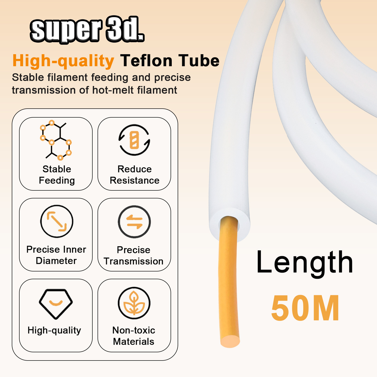 PTFE Tube 3D Printer 2.5mm 4mm - Ptfe Tape Thread ulasan dan harga