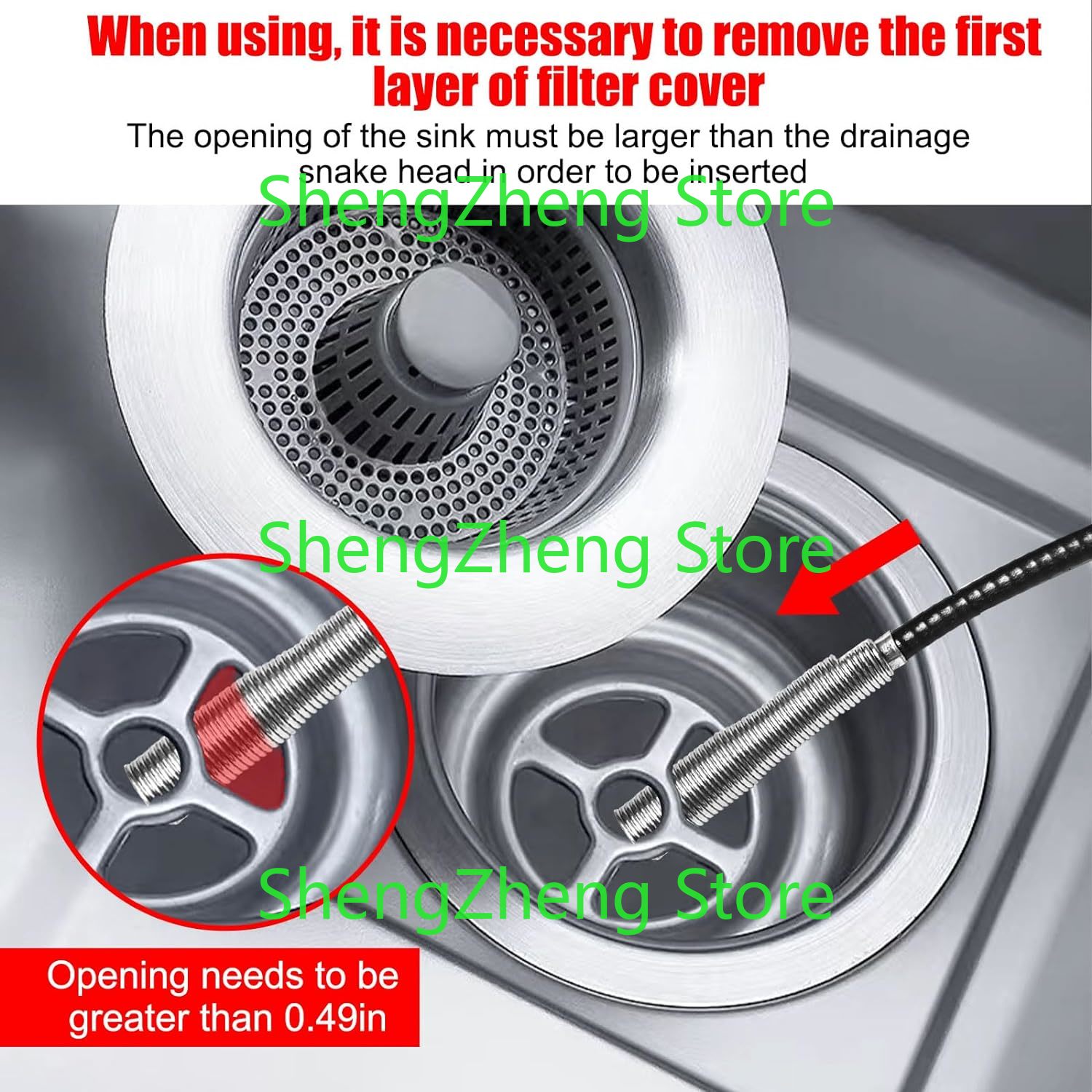1Pcs Drain Snake Hair Drain Cl - Drain Snake Flexible ulasan dan harga