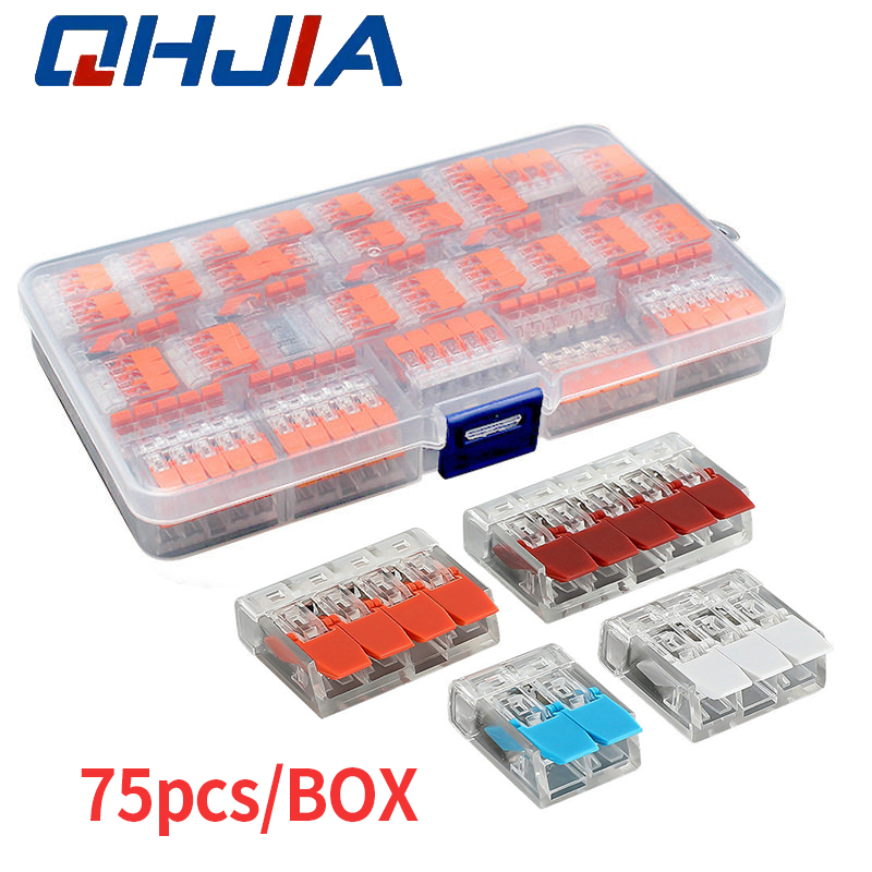 75PCS Mini Quick Lever Wire Ca - Push Fit Connector ulasan dan harga