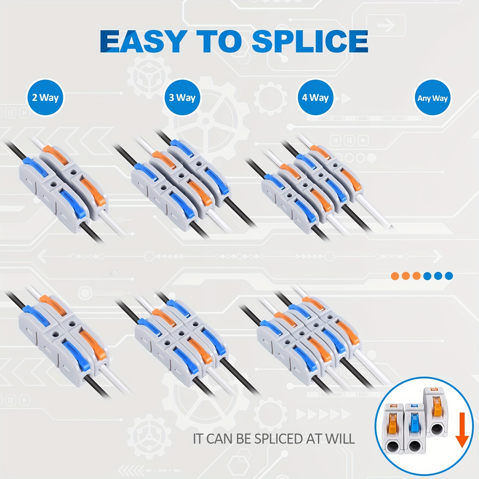 Lever Wire Connectors, 10pcs/6 - Push Fit Connector ulasan dan harga