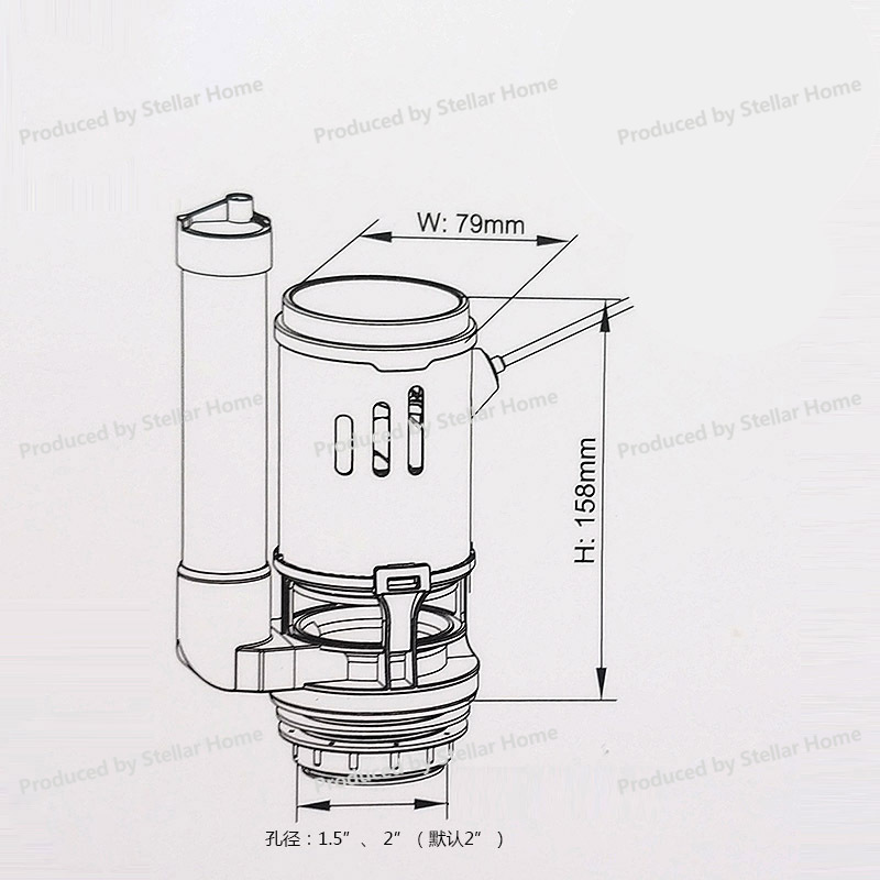 Front Wrench Type Wire Control - Toilet Fill Valve ulasan dan harga