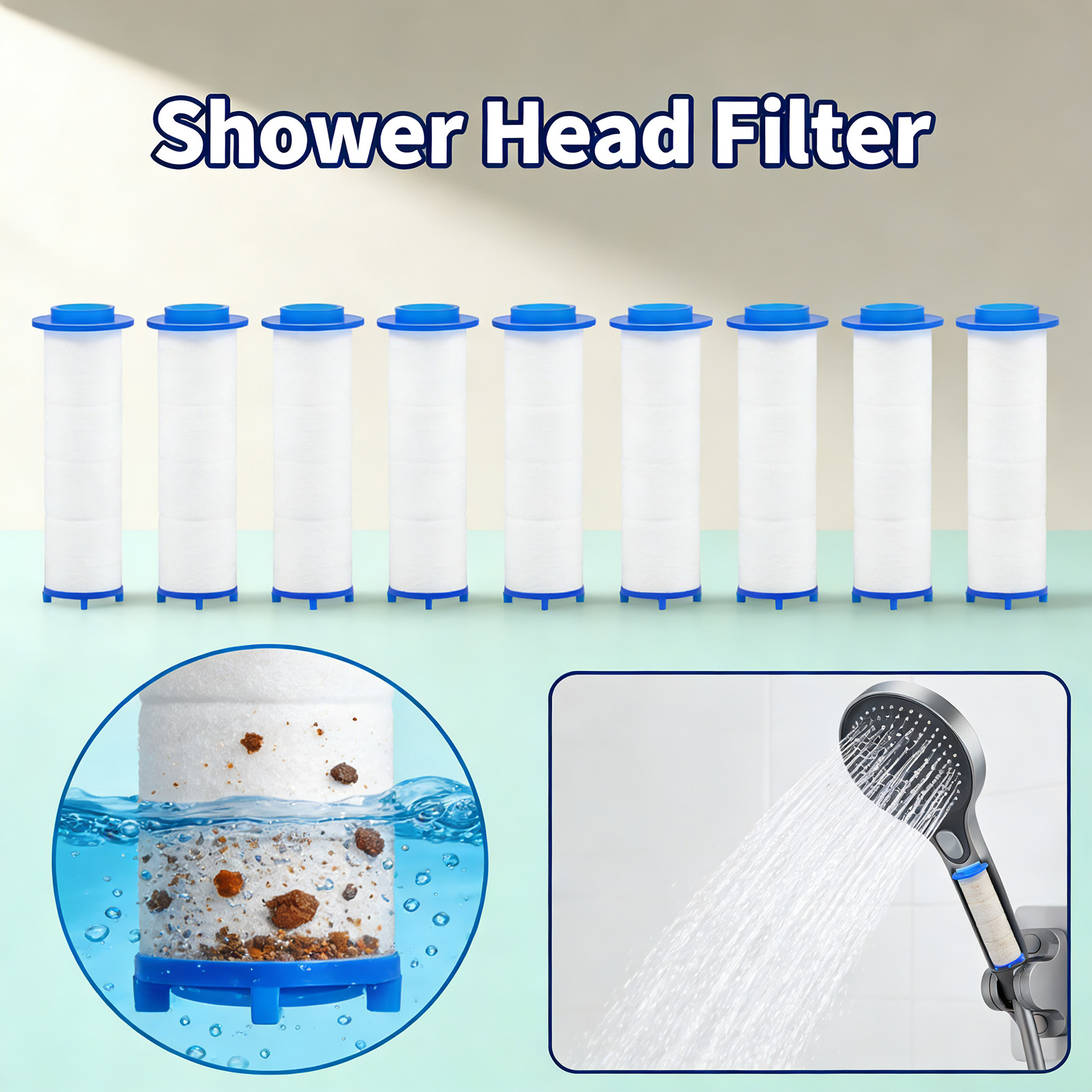 20Pcs Replacement Shower Filte - Shower Valve Cartridge ulasan dan harga