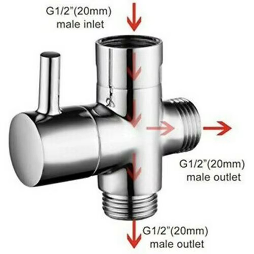G1/2in 3 Way Diverter Valve T- - Shower Valve Cartridge ulasan dan harga